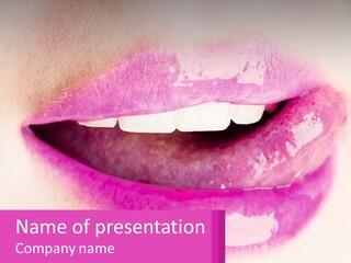 Pink Lips PowerPoint Template