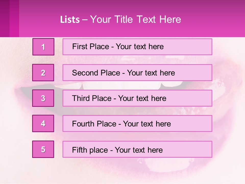 Pink Lips PowerPoint Template
