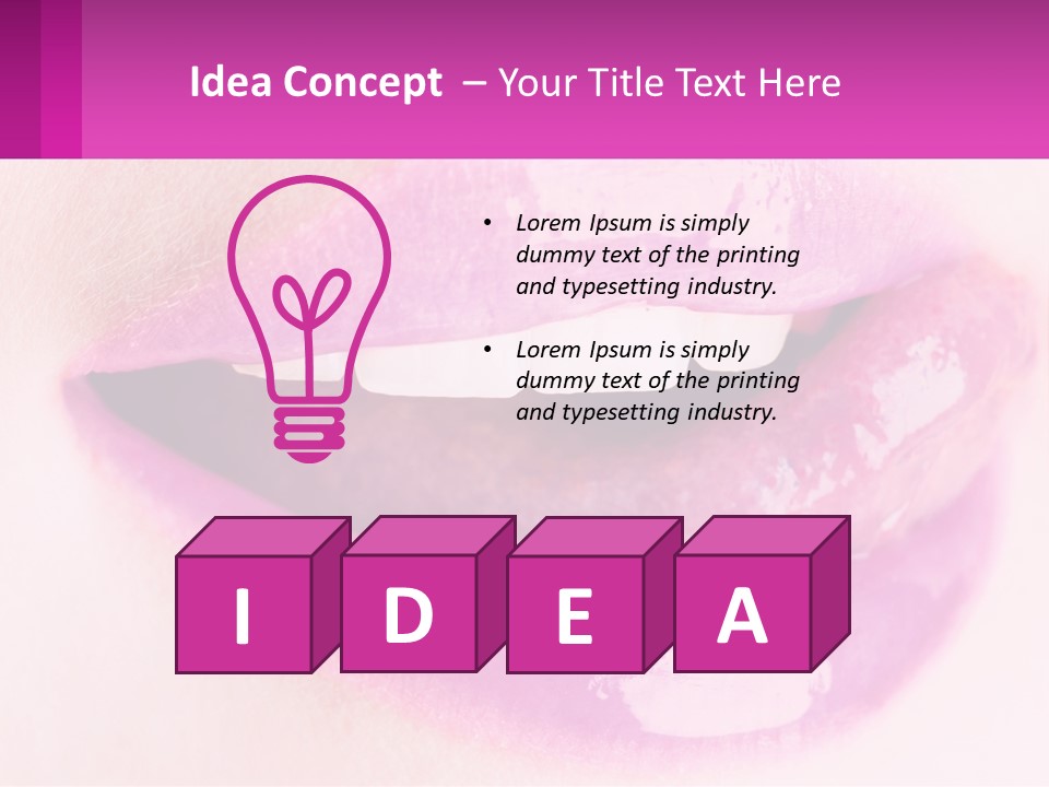 Pink Lips PowerPoint Template
