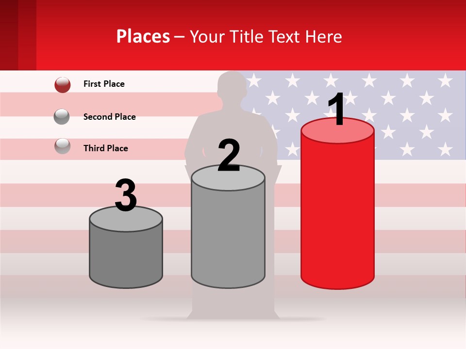 Speech Against The Background Of The Usa Flag PowerPoint Template