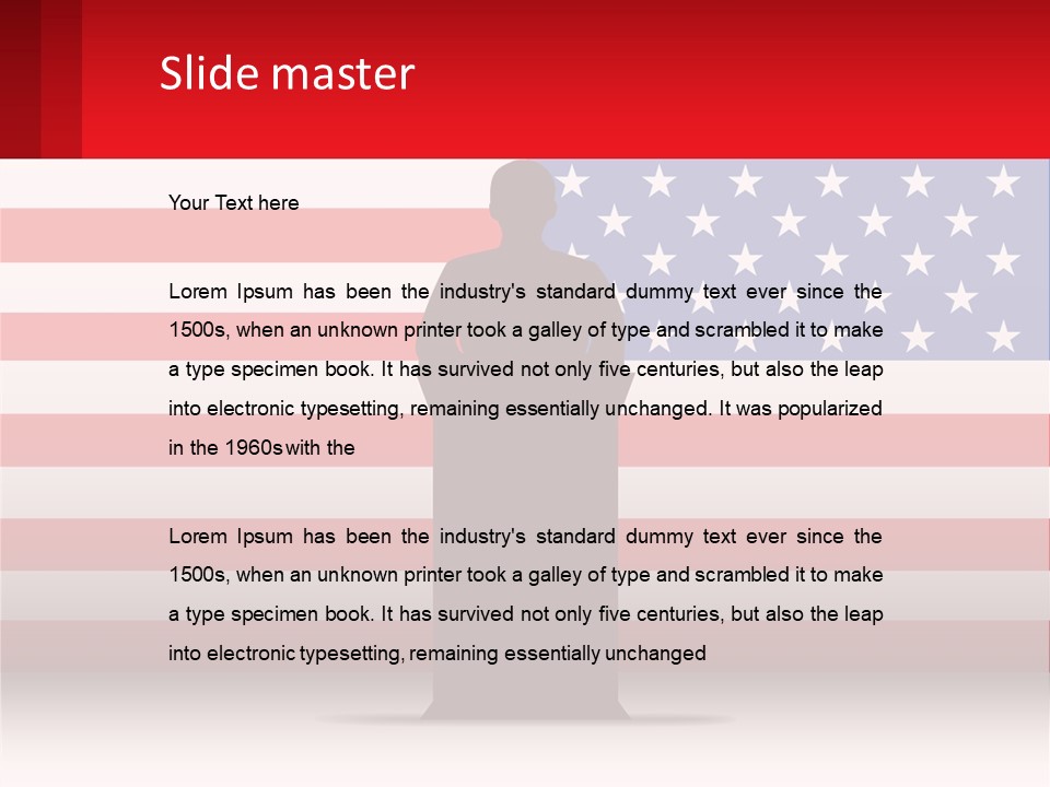 Speech Against The Background Of The Usa Flag PowerPoint Template