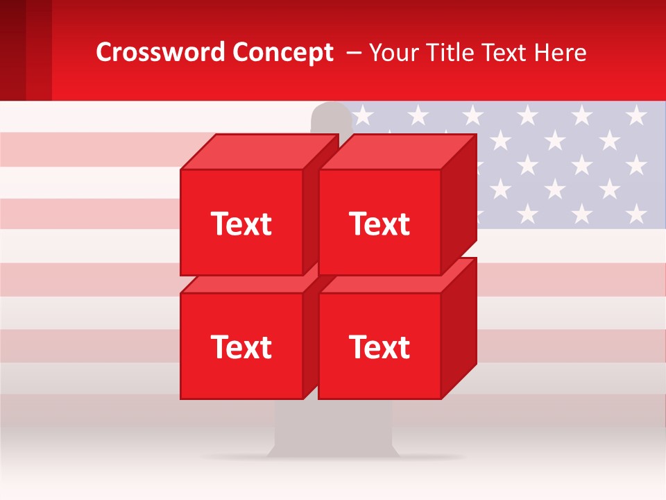 Speech Against The Background Of The Usa Flag PowerPoint Template