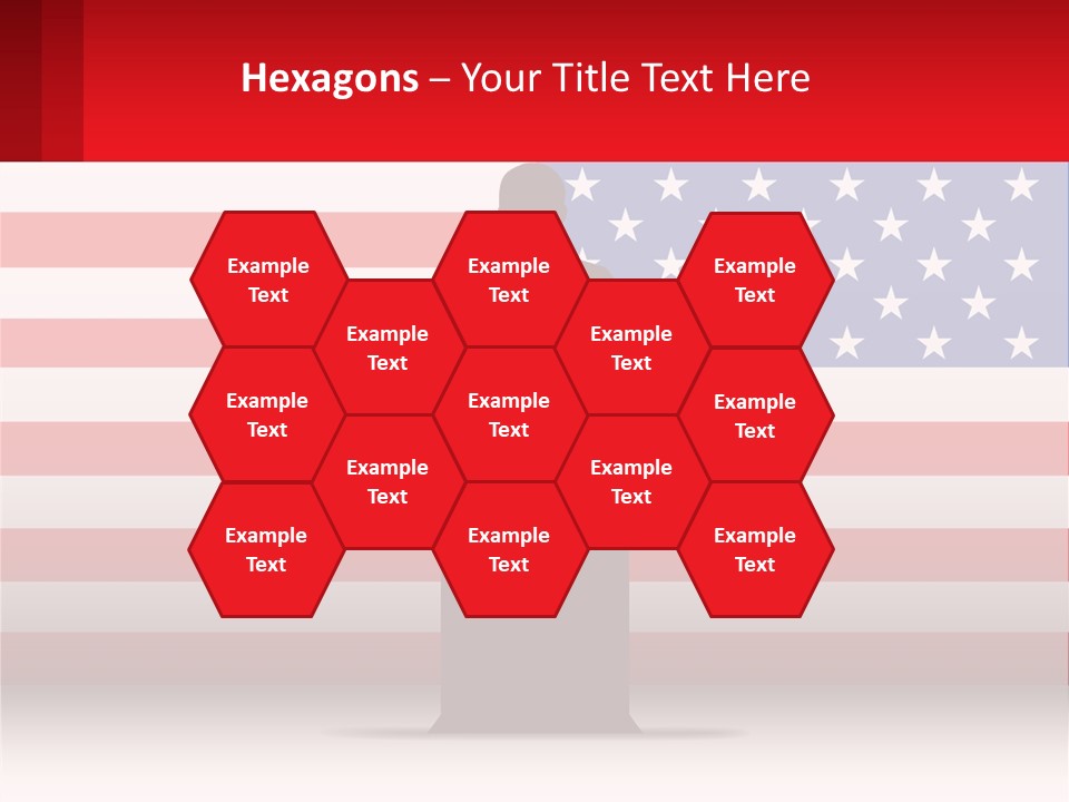 Speech Against The Background Of The Usa Flag PowerPoint Template