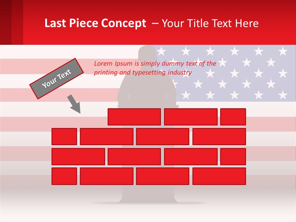 Speech Against The Background Of The Usa Flag PowerPoint Template