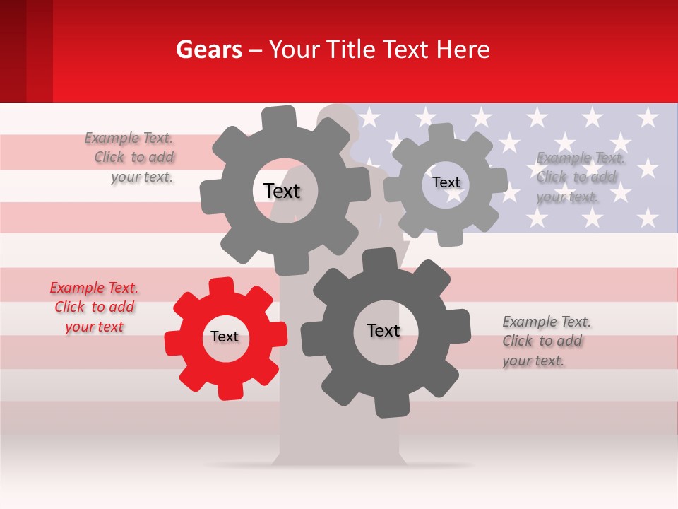 Speech Against The Background Of The Usa Flag PowerPoint Template