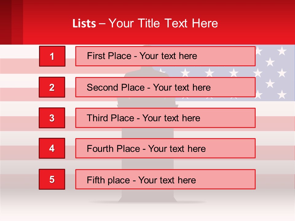 Speech Against The Background Of The Usa Flag PowerPoint Template