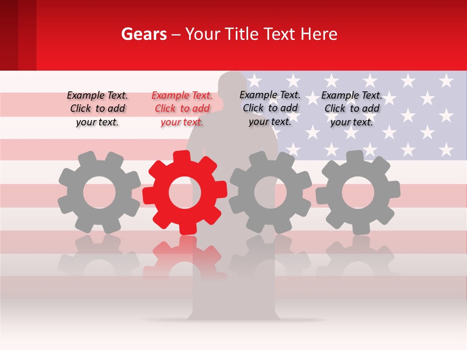 Speech Against The Background Of The Usa Flag PowerPoint Template