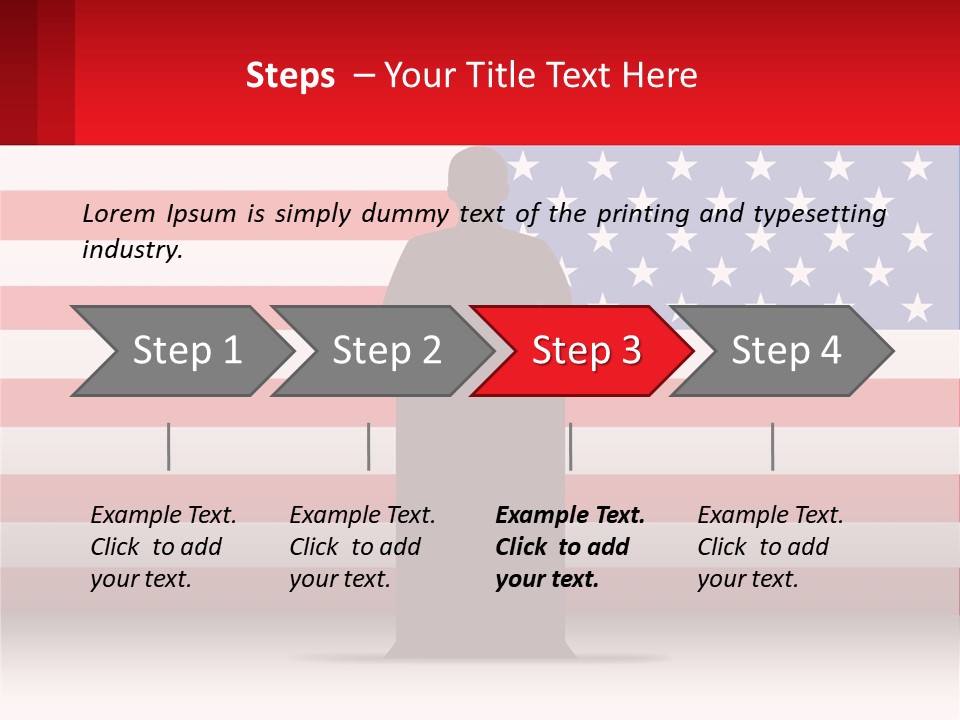 Speech Against The Background Of The Usa Flag PowerPoint Template
