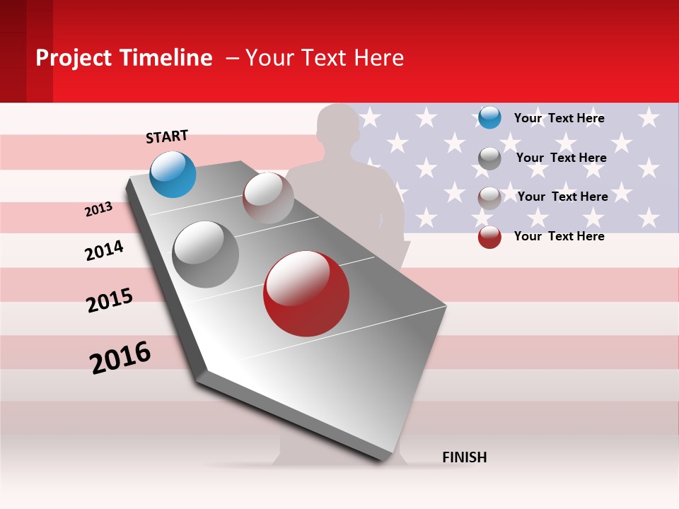 Speech Against The Background Of The Usa Flag PowerPoint Template