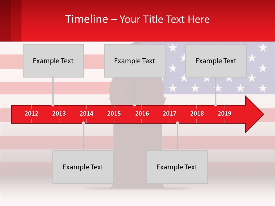 Speech Against The Background Of The Usa Flag PowerPoint Template