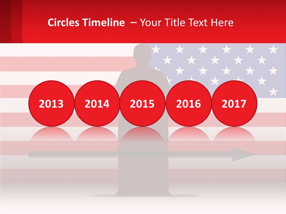 Speech Against The Background Of The Usa Flag PowerPoint Template
