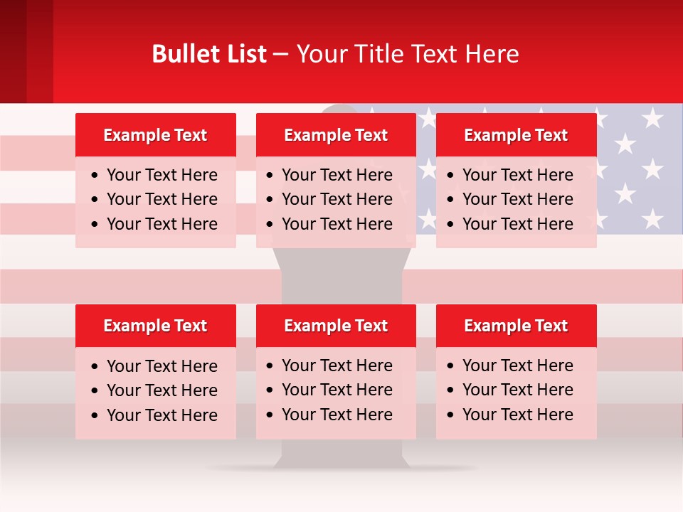 Speech Against The Background Of The Usa Flag PowerPoint Template