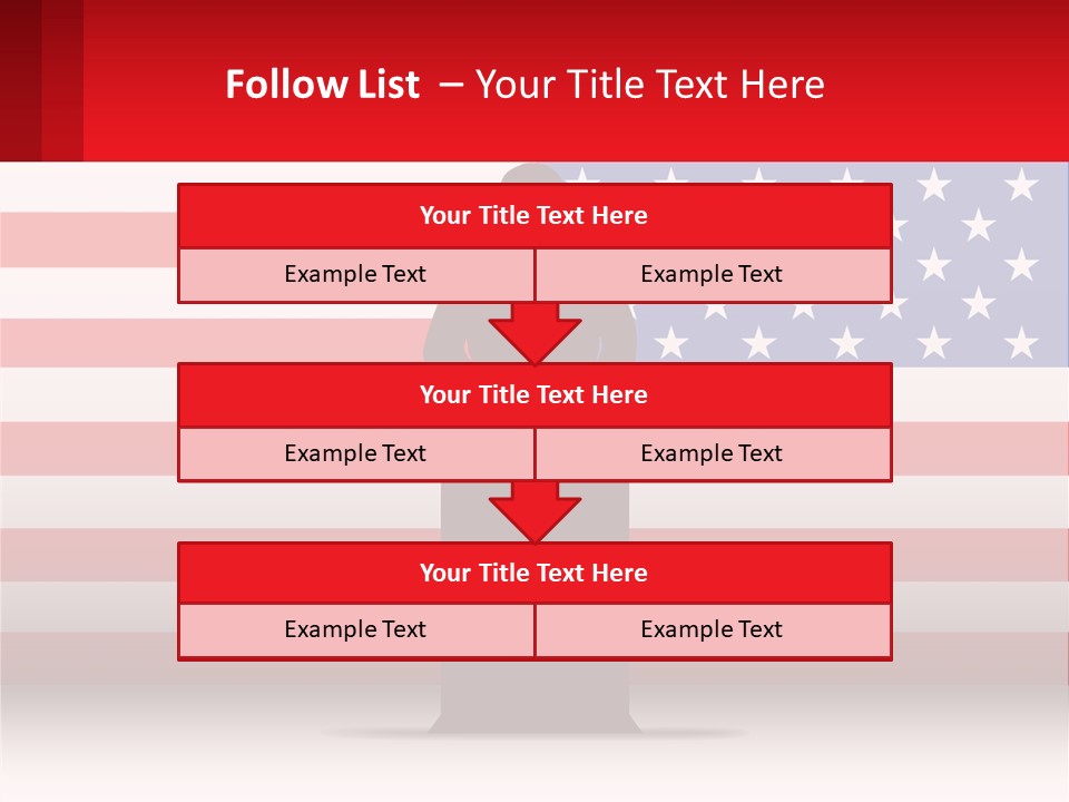 Speech Against The Background Of The Usa Flag PowerPoint Template
