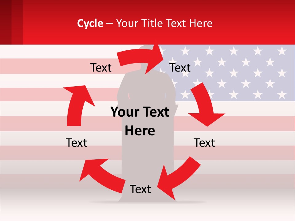 Speech Against The Background Of The Usa Flag PowerPoint Template