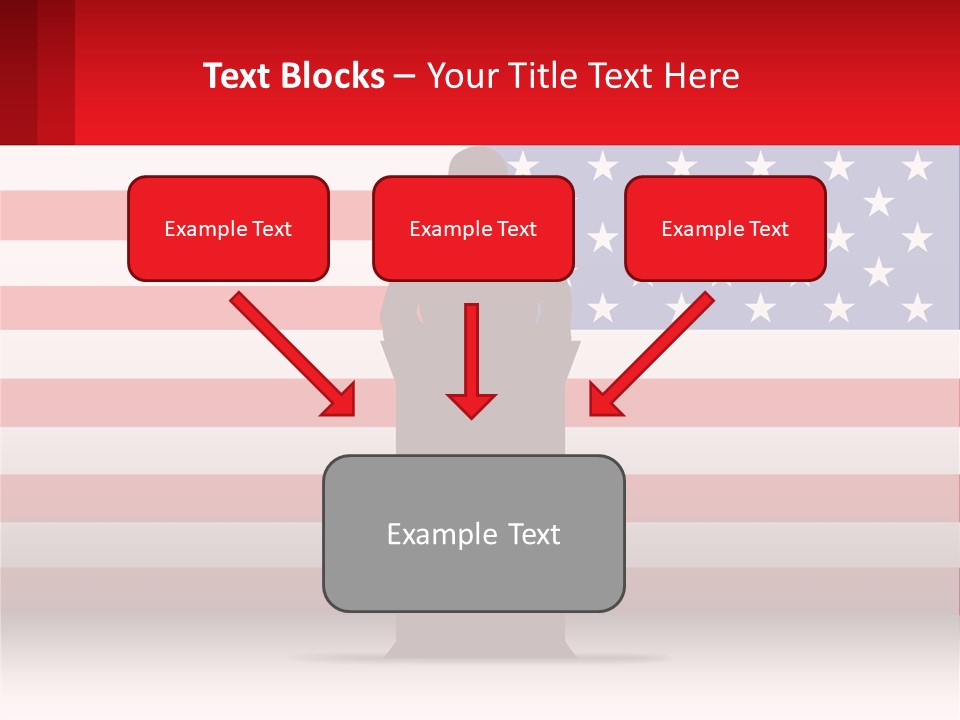 Speech Against The Background Of The Usa Flag PowerPoint Template