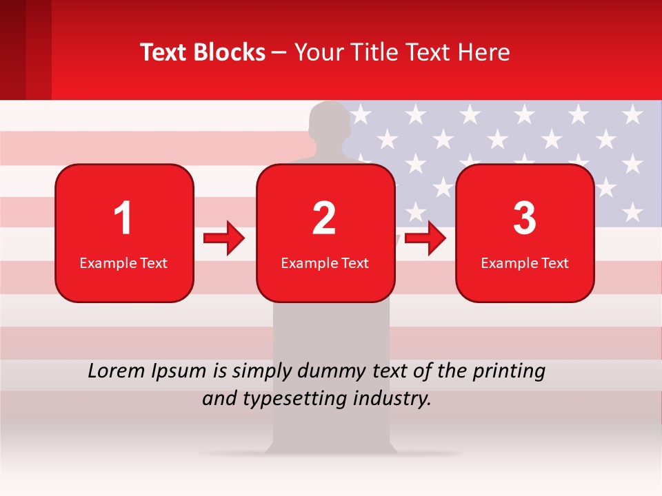 Speech Against The Background Of The Usa Flag PowerPoint Template