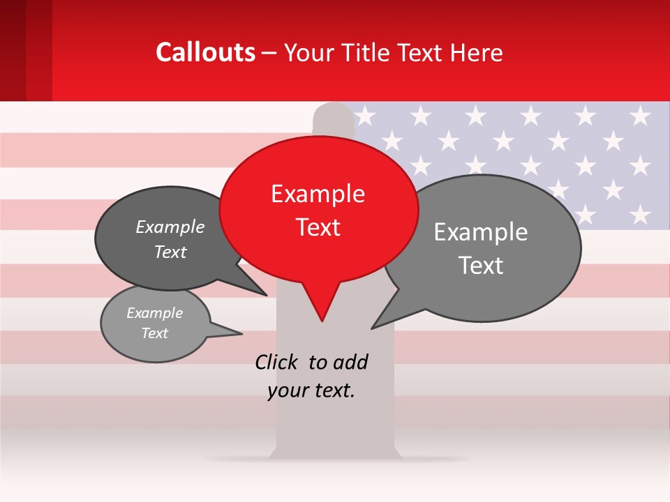 Speech Against The Background Of The Usa Flag PowerPoint Template