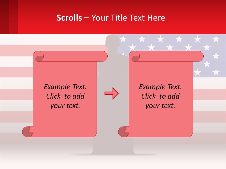 Speech Against The Background Of The Usa Flag PowerPoint Template