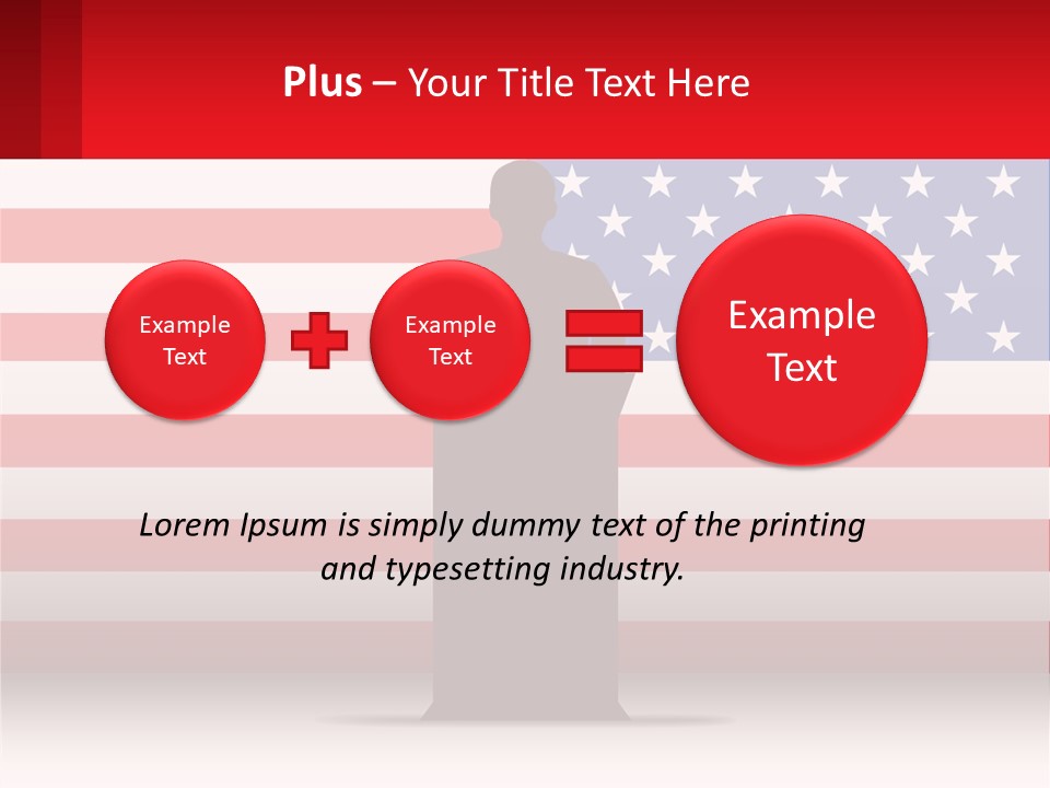Speech Against The Background Of The Usa Flag PowerPoint Template