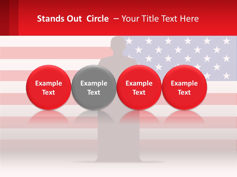 Speech Against The Background Of The Usa Flag PowerPoint Template