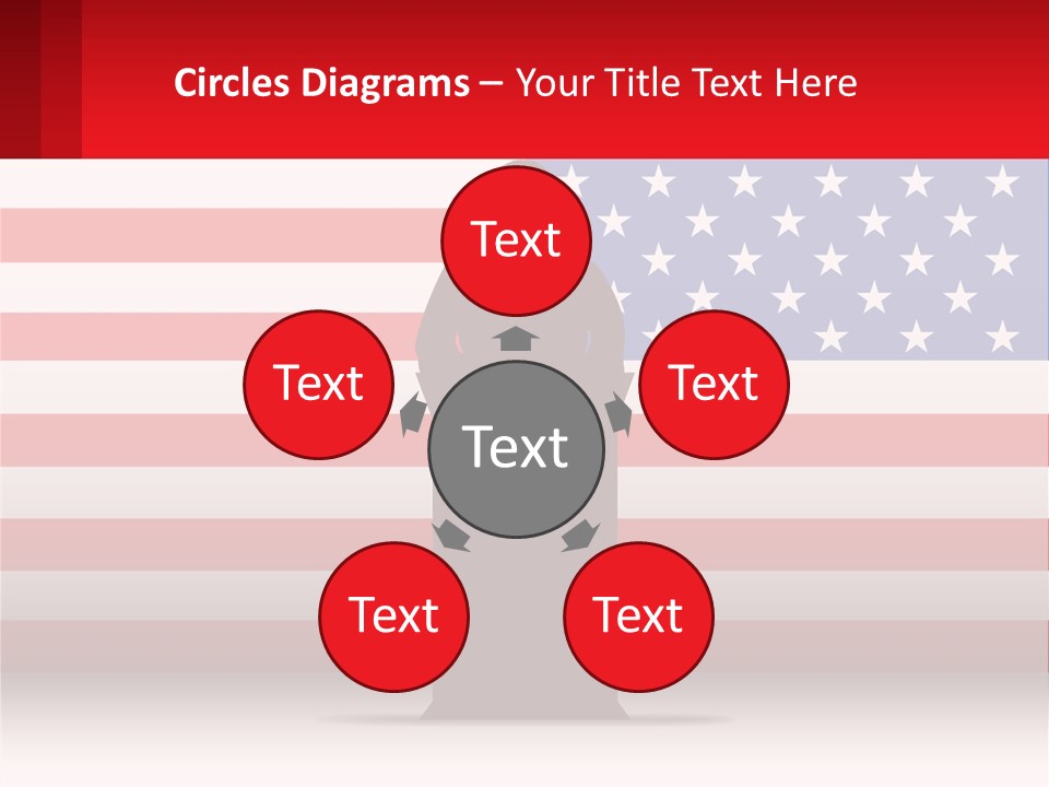 Speech Against The Background Of The Usa Flag PowerPoint Template