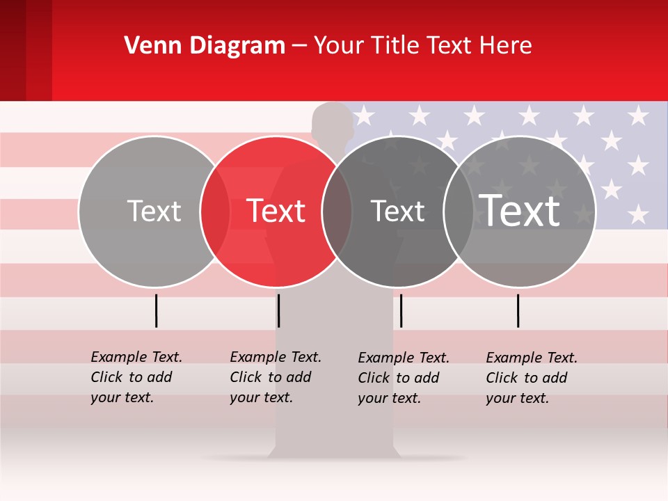 Speech Against The Background Of The Usa Flag PowerPoint Template