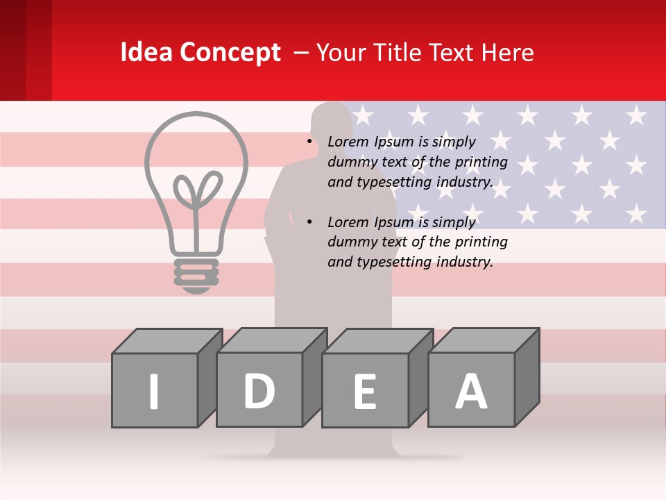 Speech Against The Background Of The Usa Flag PowerPoint Template