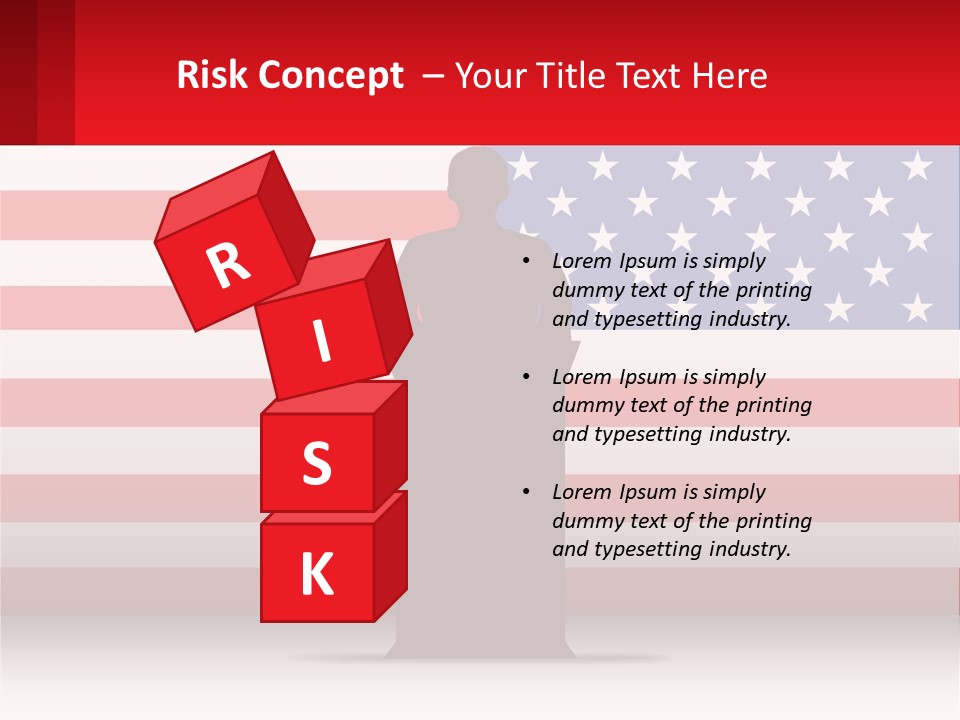 Speech Against The Background Of The Usa Flag PowerPoint Template