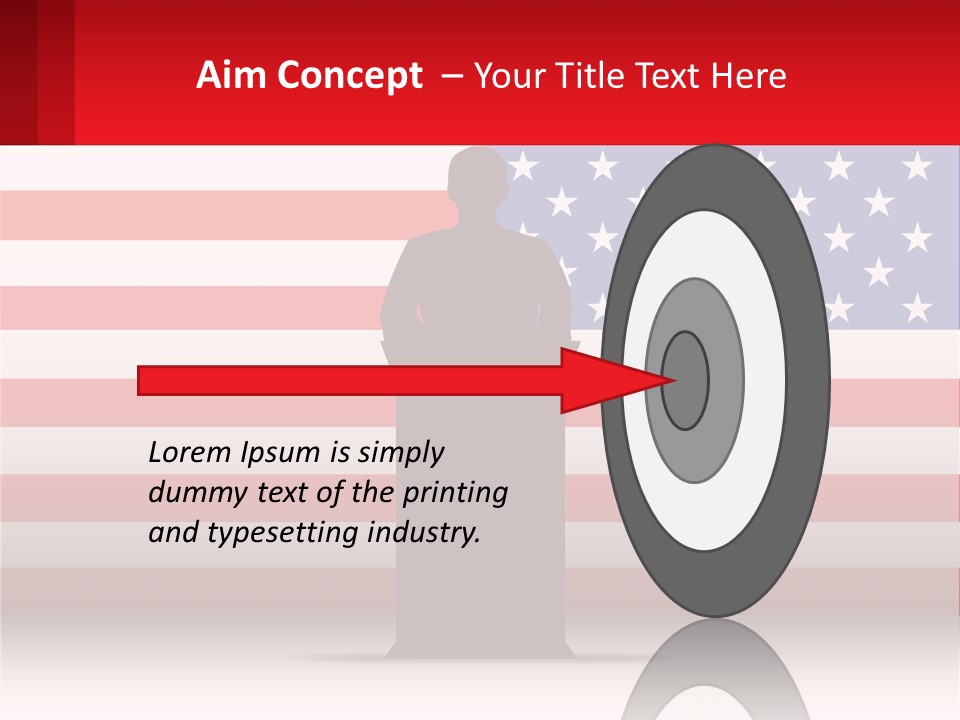Speech Against The Background Of The Usa Flag PowerPoint Template