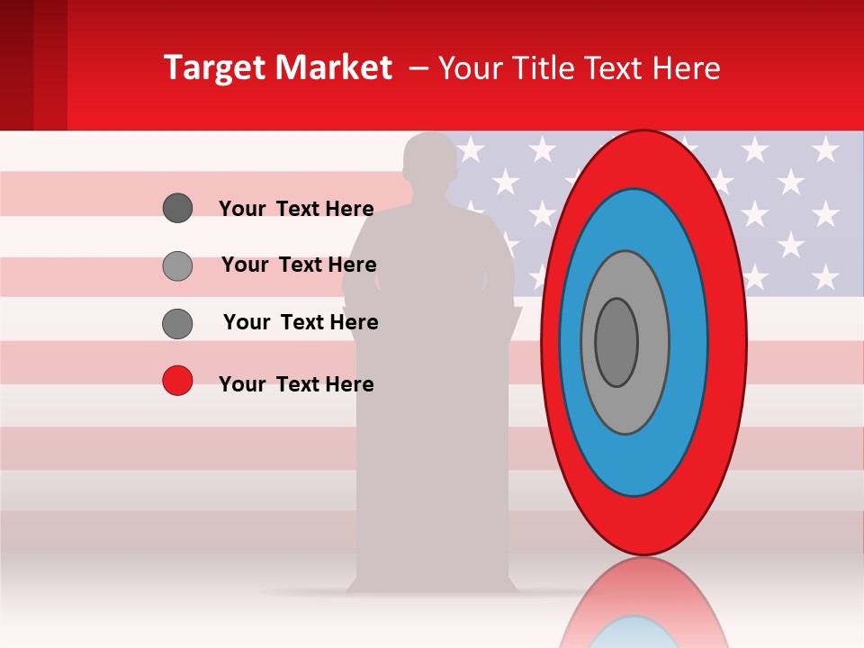 Speech Against The Background Of The Usa Flag PowerPoint Template
