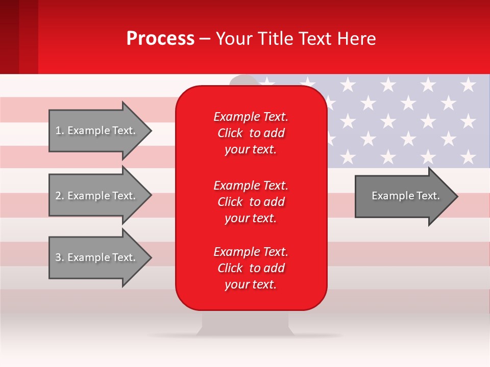 Speech Against The Background Of The Usa Flag PowerPoint Template
