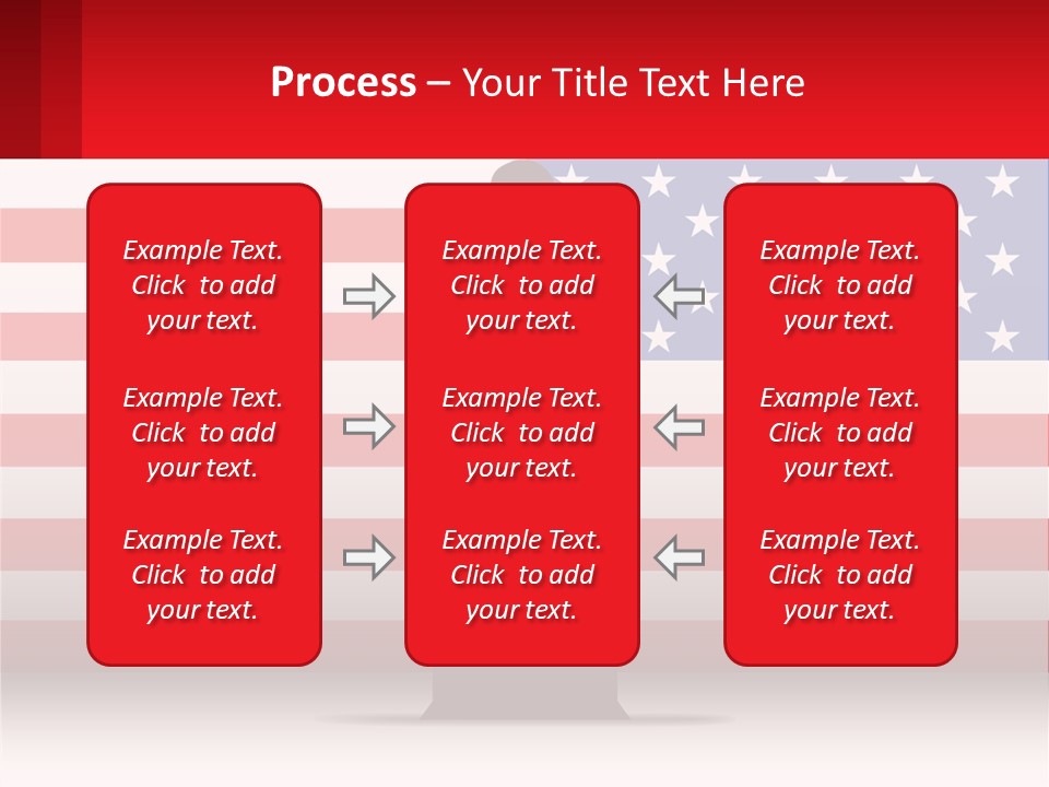 Speech Against The Background Of The Usa Flag PowerPoint Template
