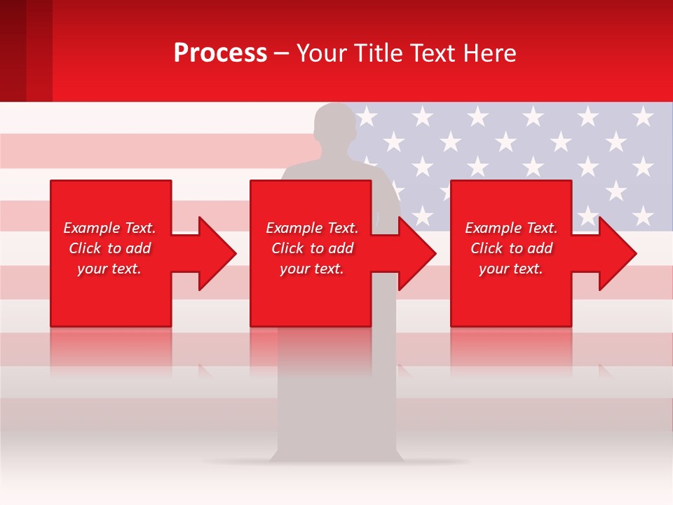 Speech Against The Background Of The Usa Flag PowerPoint Template