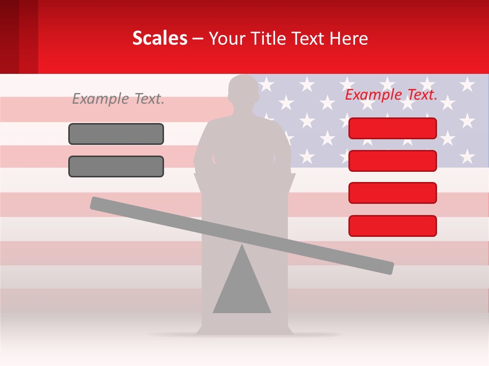 Speech Against The Background Of The Usa Flag PowerPoint Template