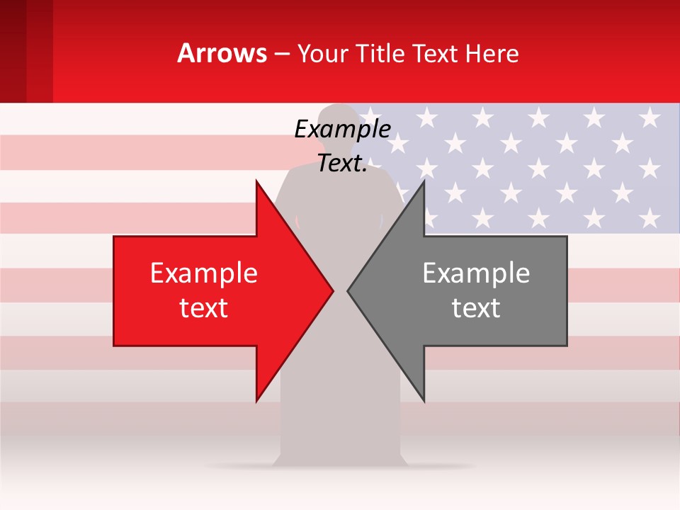 Speech Against The Background Of The Usa Flag PowerPoint Template