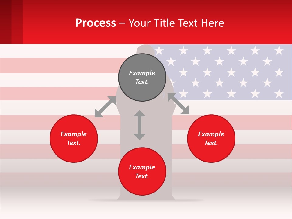 Speech Against The Background Of The Usa Flag PowerPoint Template