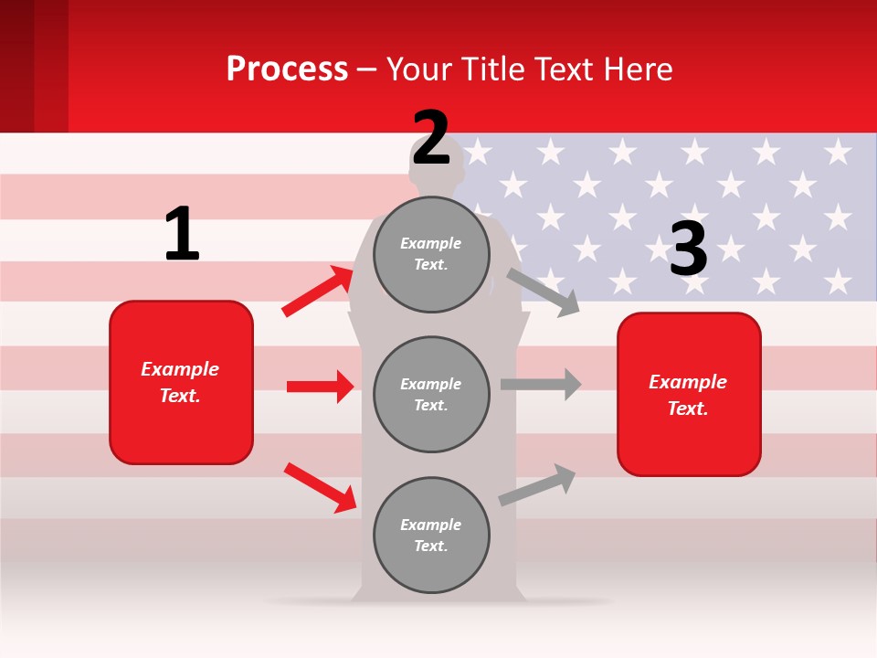 Speech Against The Background Of The Usa Flag PowerPoint Template