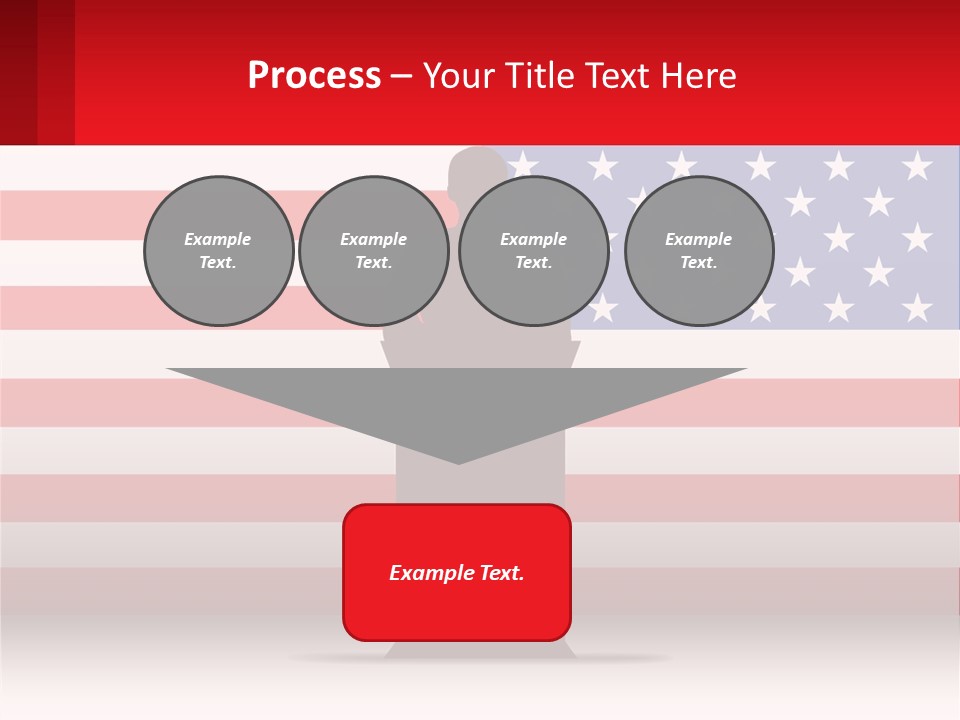 Speech Against The Background Of The Usa Flag PowerPoint Template
