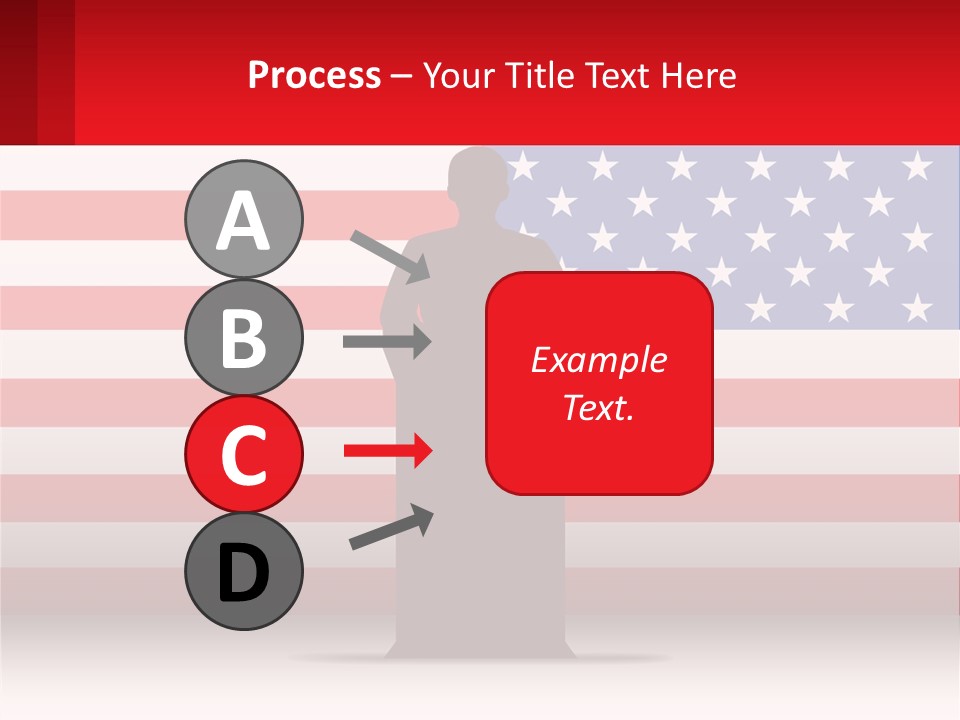 Speech Against The Background Of The Usa Flag PowerPoint Template