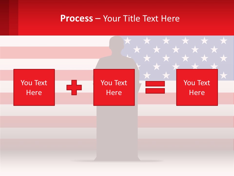 Speech Against The Background Of The Usa Flag PowerPoint Template