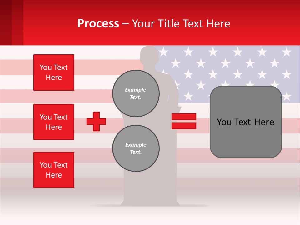 Speech Against The Background Of The Usa Flag PowerPoint Template