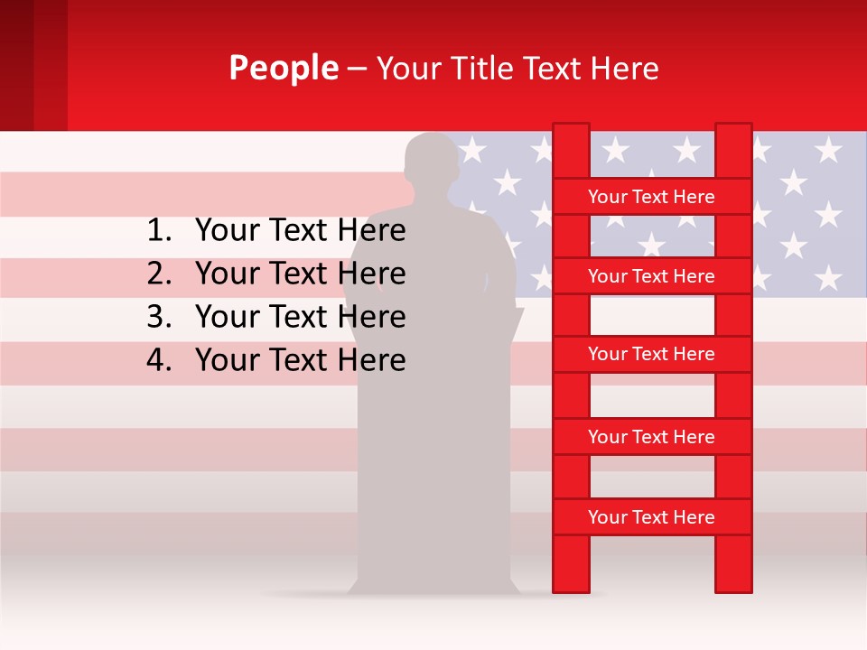 Speech Against The Background Of The Usa Flag PowerPoint Template