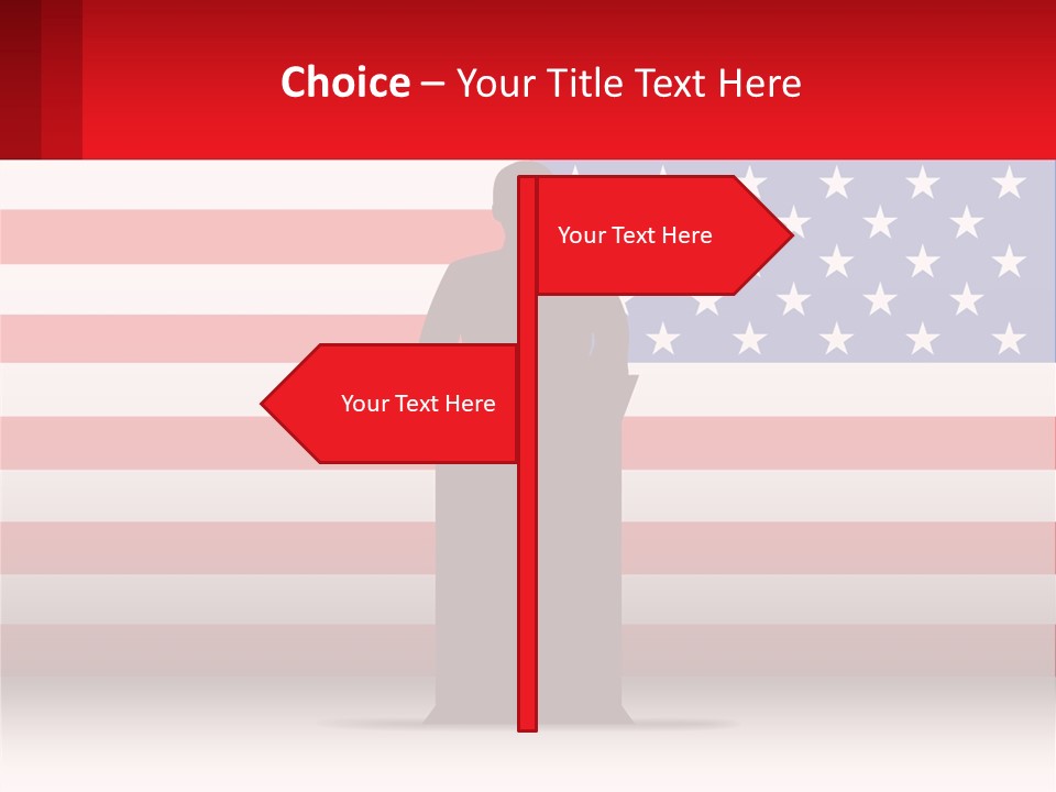 Speech Against The Background Of The Usa Flag PowerPoint Template