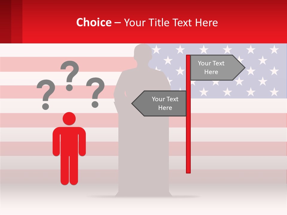 Speech Against The Background Of The Usa Flag PowerPoint Template