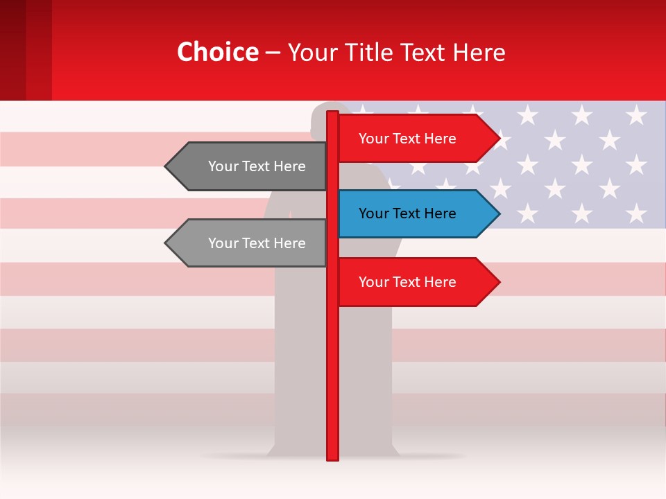 Speech Against The Background Of The Usa Flag PowerPoint Template