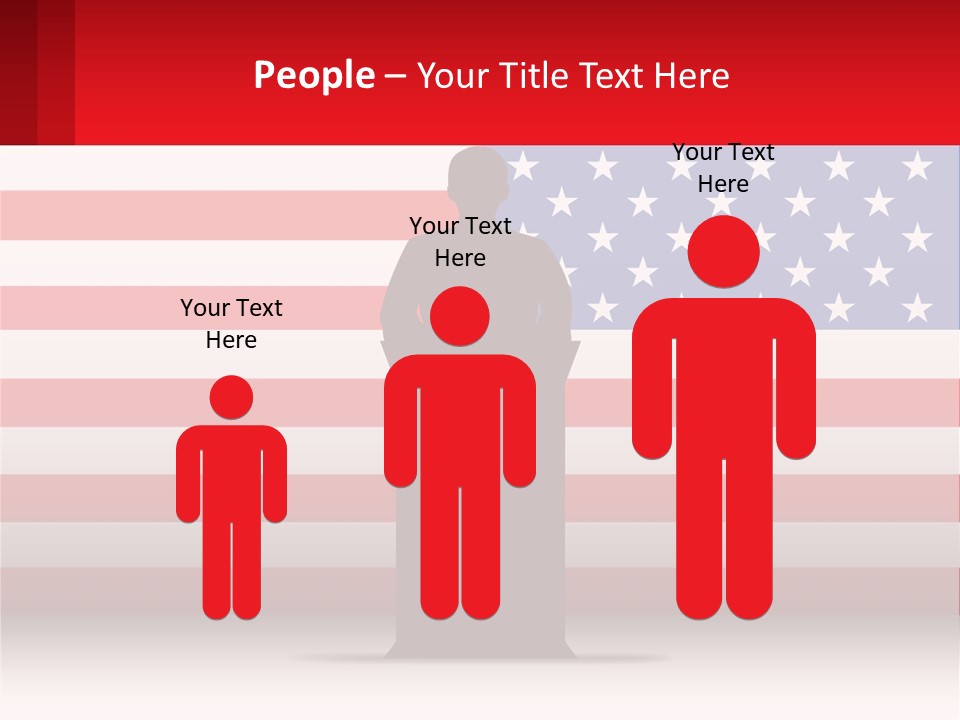 Speech Against The Background Of The Usa Flag PowerPoint Template