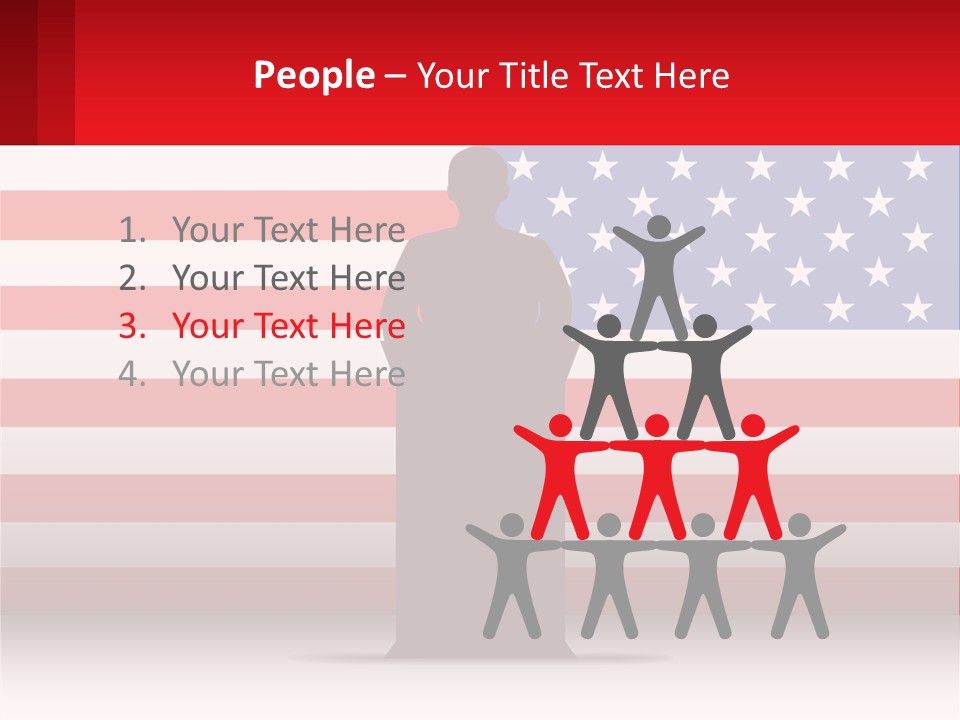 Speech Against The Background Of The Usa Flag PowerPoint Template