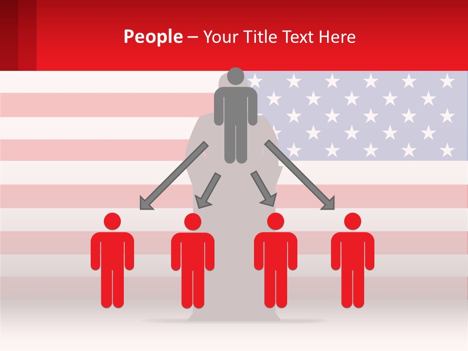 Speech Against The Background Of The Usa Flag PowerPoint Template