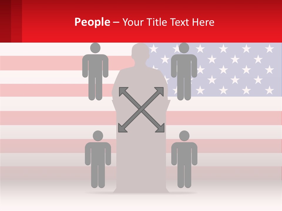 Speech Against The Background Of The Usa Flag PowerPoint Template