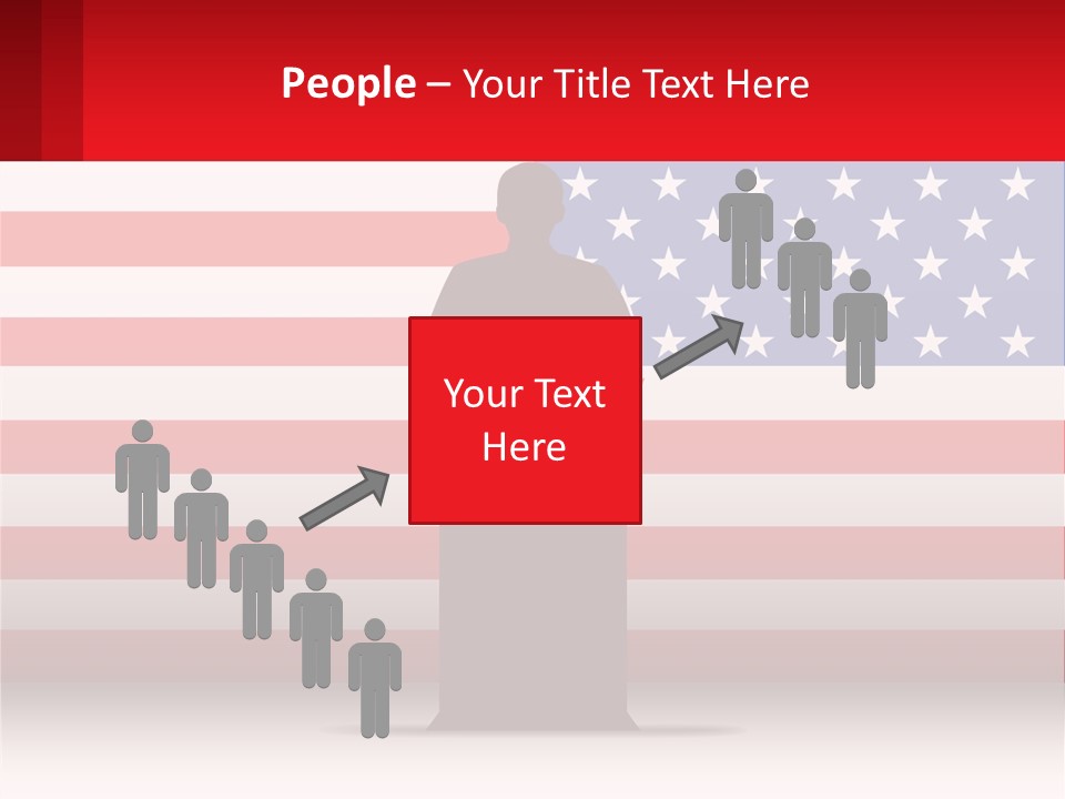 Speech Against The Background Of The Usa Flag PowerPoint Template